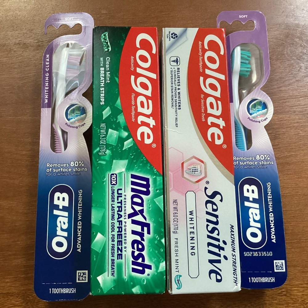 Colgate Toothpastes and Oral-B Toothbrushes Bundle NEW